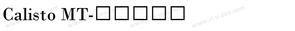 Calisto MT字体转换